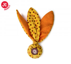 JK suņu rotaļlieta TPR bumba ar plīša pārklājumu 25cm Orange